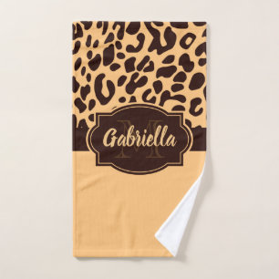 Cute Leopard Print Bath Towel Set