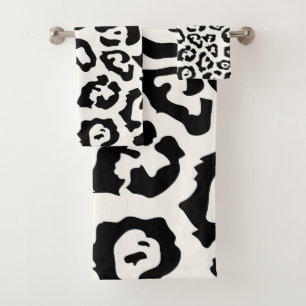 Cute Leopard Print Bath Towel Set