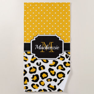 Cute Leopard Print Beach Towel