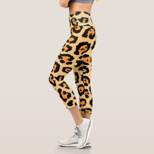 Cute Leopard Print Capri Leggings