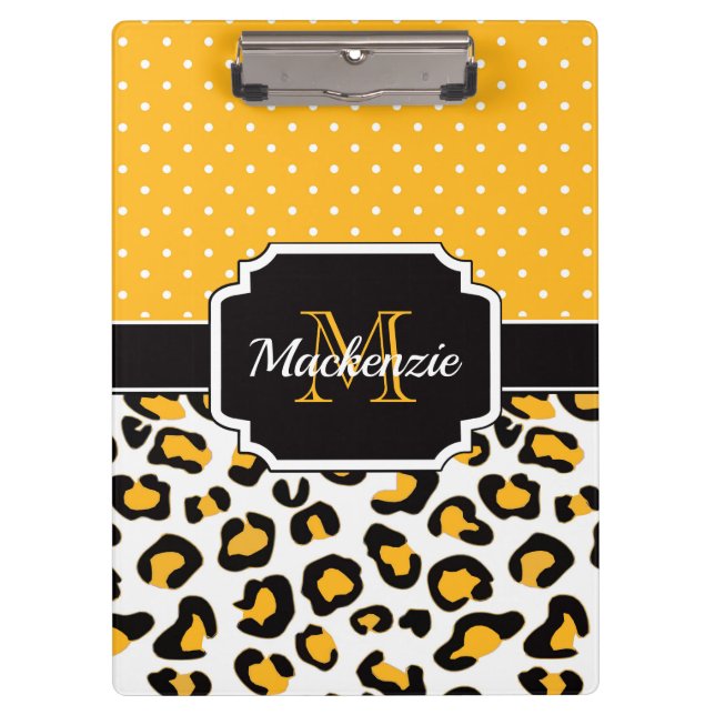 Cute Leopard Print Clipboard (Front)