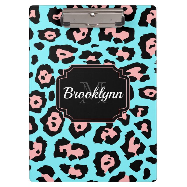 Cute Leopard Print Clipboard (Front)