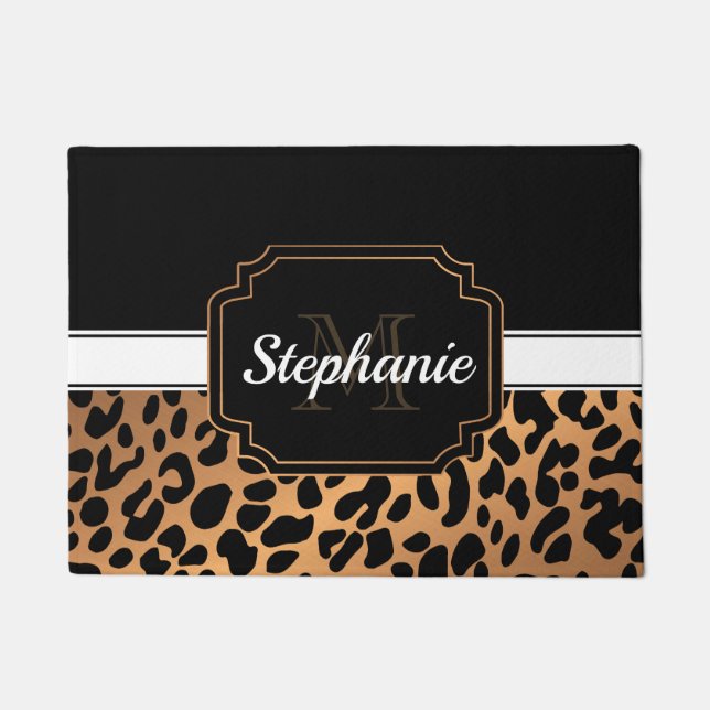 Cute Leopard Print Doormat (Front)