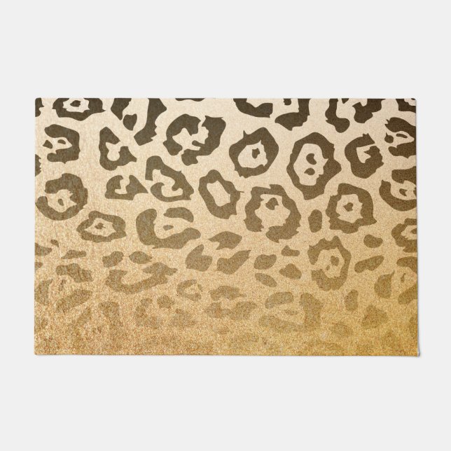 Cute Leopard Print Doormat (Front)