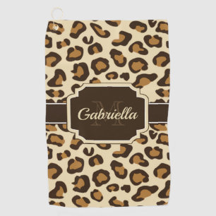 Cute Leopard Print Golf Towel