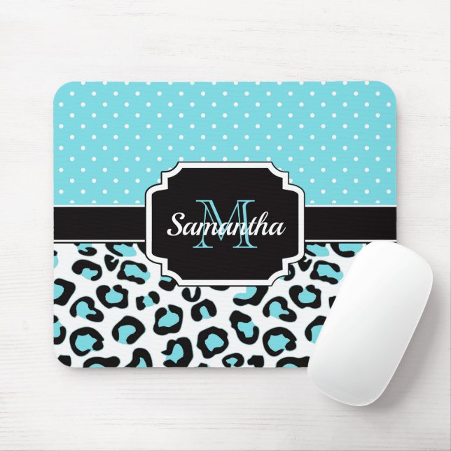 Cute Leopard Print Mouse Mat (With Mouse)
