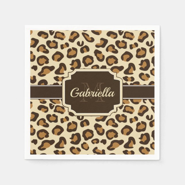 Cute Leopard Print Napkin (Front)