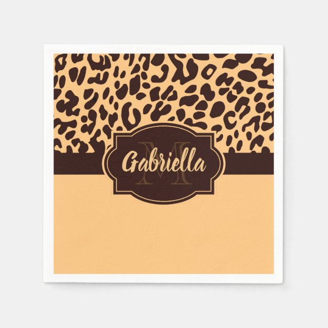 Cute Leopard Print Napkin (Front)