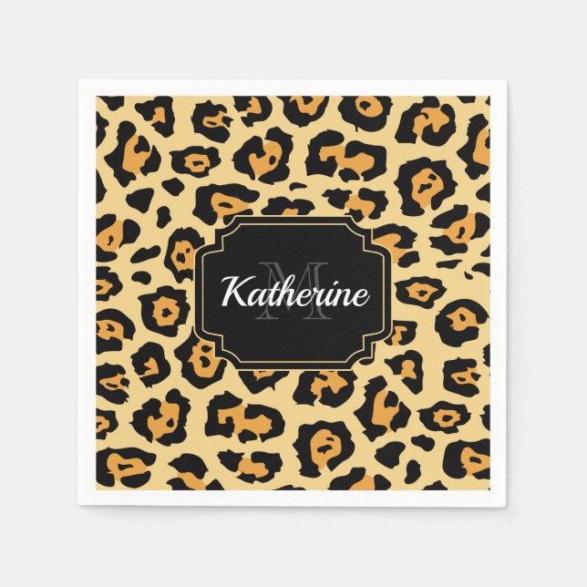Cute Leopard Print Napkin (Front)