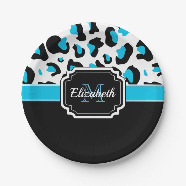 Cute Leopard Print Paper Plate (Front)