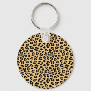 Cute Leopard Print Pattern Key Ring