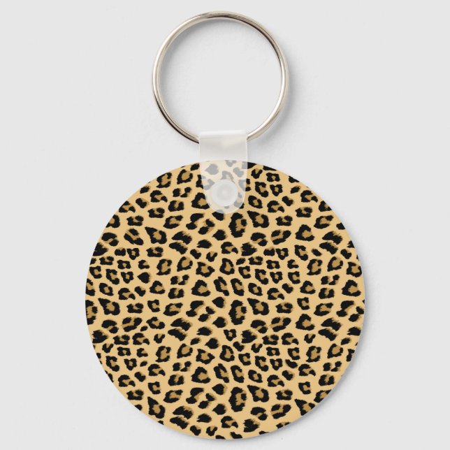 Cute Leopard Print Pattern Key Ring (Front)