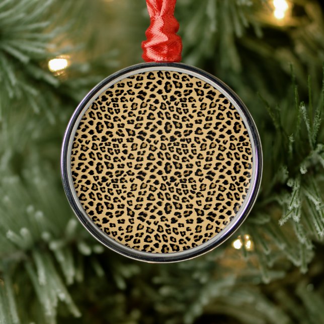 Cute Leopard Print Pattern Metal Tree Decoration (Tree)