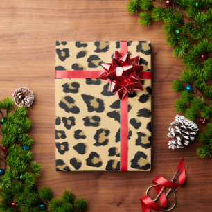 Cute Leopard Print Pattern Wrapping Paper