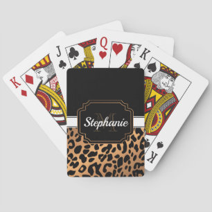 Cute Leopard Print Playing Cards