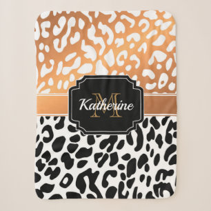 Cute Leopard Print Sherpa Blanket