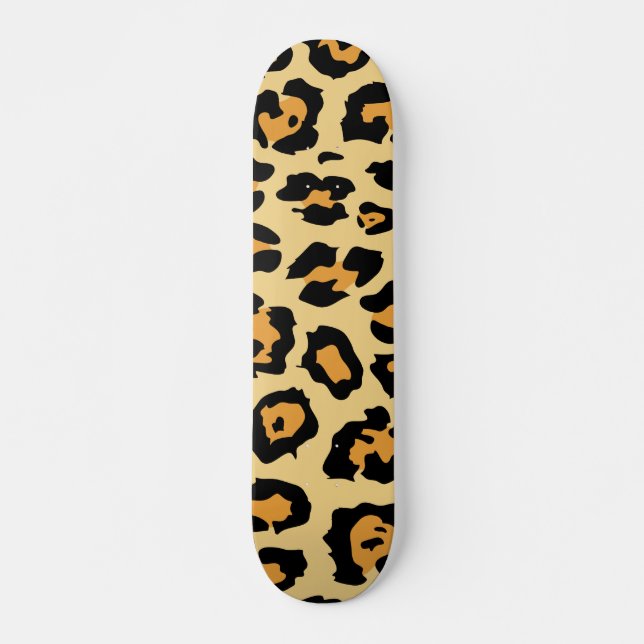Cute Leopard Print Skateboard (Front)