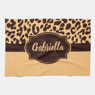 Cute Leopard Print Tea Towel