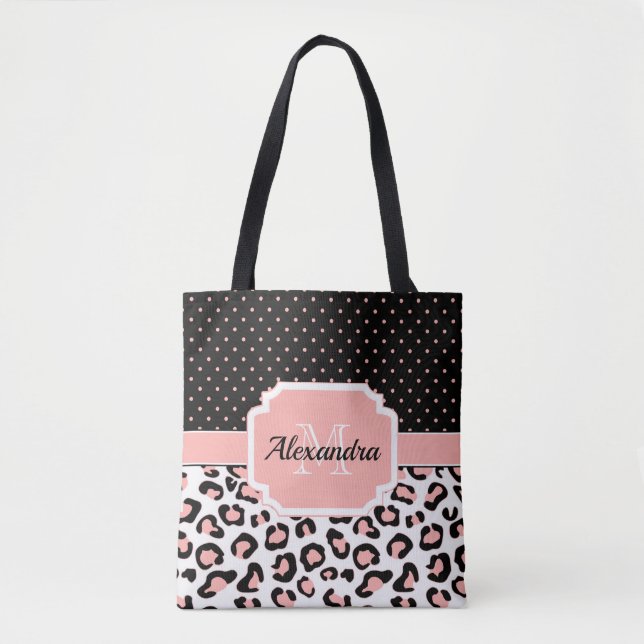 Cute Leopard Print Tote Bag (Front)