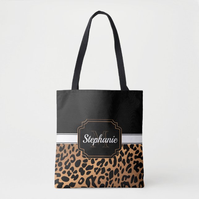Cute Leopard Print Tote Bag (Front)