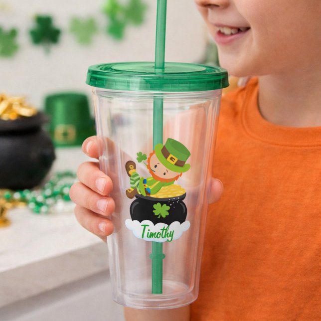 Cute Leprechaun Acrylic Tumbler (Creator Uploaded)