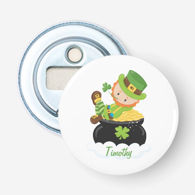 Cute Leprechaun Bottle Opener (Front)