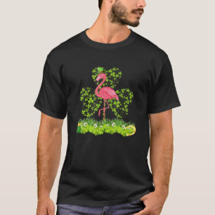Cute Leprechaun Flamingo Shamrock St Patricks Day T-Shirt