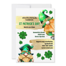 Cute leprechaun gnomes gold green fun modern chic