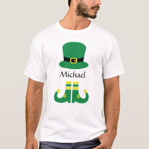 Cute Leprechaun Hat Add Name Men's T-Shirt