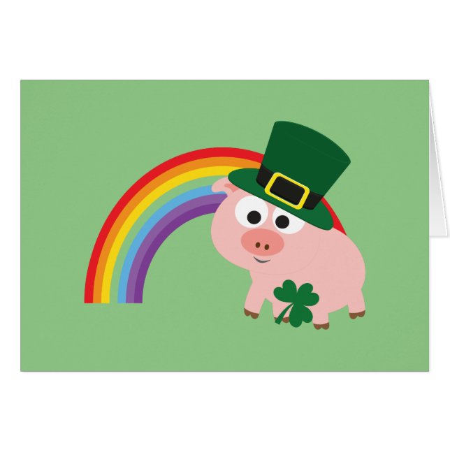 Cute Leprechaun Pig (Front Horizontal)