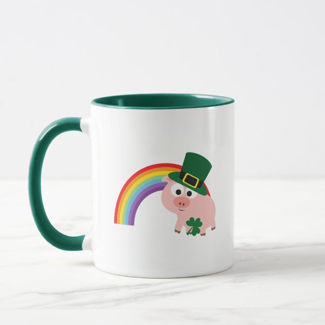 Cute Leprechaun Pig Mug (Left)