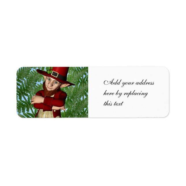 Cute Leprechaun Shamrock Irish Folklore Art (Front)