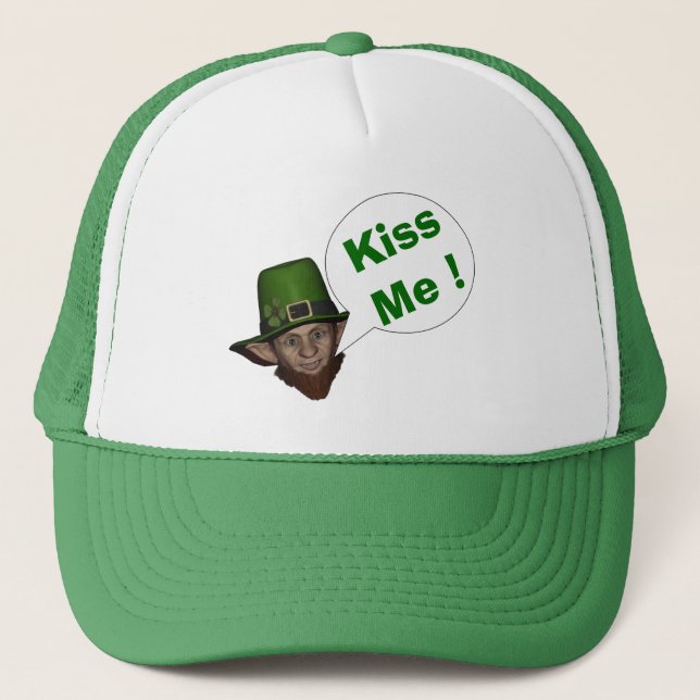 Cute leprechaun St Patrick's day Trucker Hat (Front)