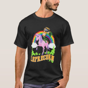 Cute Leprecorn St Patricks Day Girls Kids Unicorn T-Shirt
