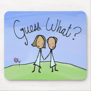 Cute Lesbian Couple Guess What Mouse Mat