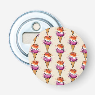 Cute Lesbian Sapphic LGBT Pride Flag Ice Cream  Bottle Opener