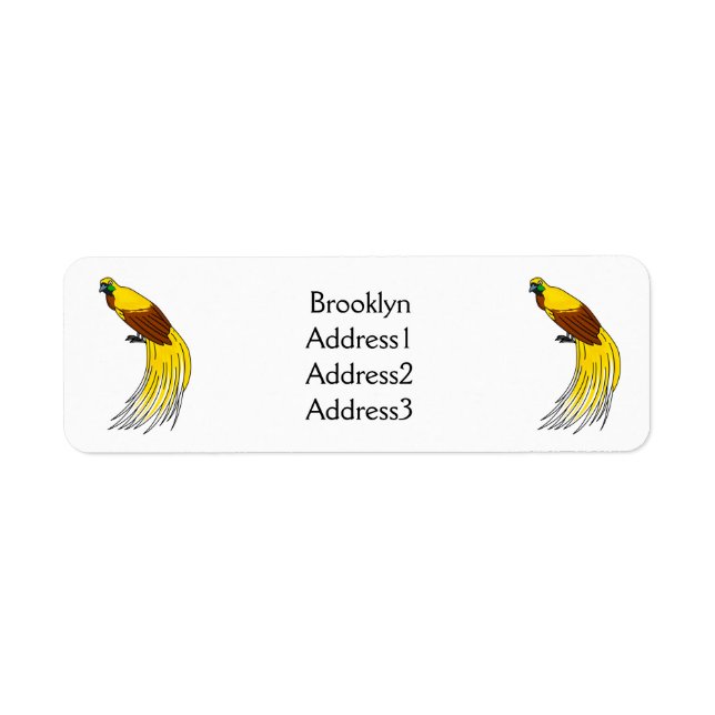 Cute lesser bird of paradise illustration (Front)