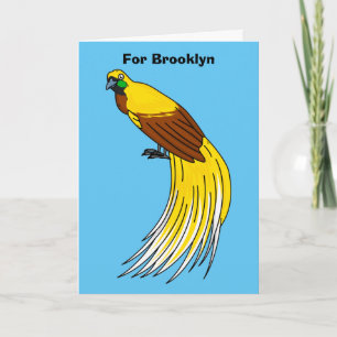 Cute lesser bird of paradise illustration card