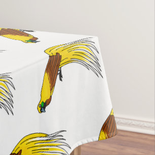 Cute lesser bird of paradise illustration tablecloth