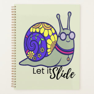 Cute Let It Slide Snail Planner – Whimsical Weekly