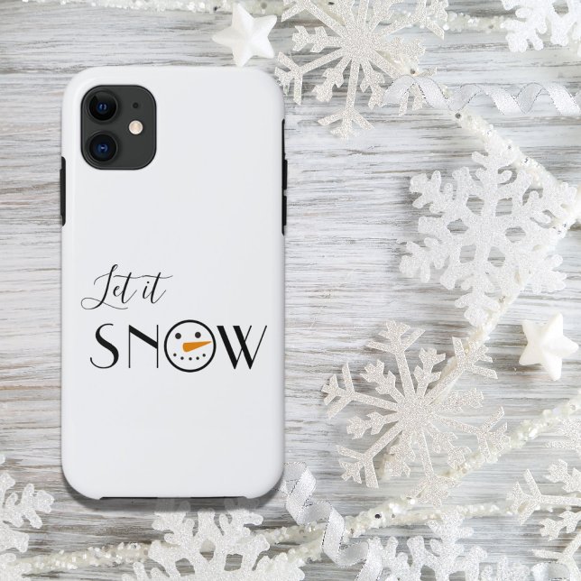 Cute Let it Snow Snowman Case-Mate iPhone Case (Creator Uploaded)