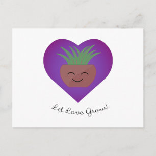 Cute Let Love Grow Aloe Holiday Postcard