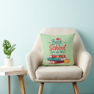 Cute "Let's Do This" Back to School Motivational  Cushion