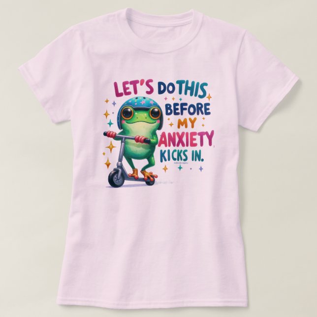 Cute Let's Do This Frog Graphic Quote T-Shirt  (Design Front)