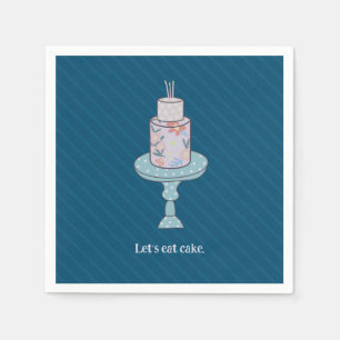 Cute Lets Eat Cake Napkin