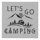 cute let's go camping word art decor