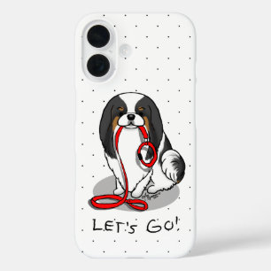Cute Let's Go! Japanese Chin Dog (tri-color 1) iPhone 16 Case