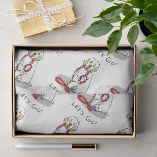Cute Let's Go! Walk Clumber Spaniel Dog (lemon 1) Tissue Paper