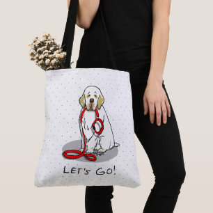 Cute Let's Go! Walk Clumber Spaniel Dog (lemon 1) Tote Bag