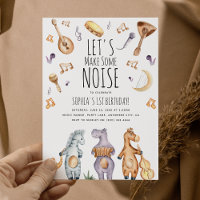 Cute Lets Make Some Noise African Animals Birthday
